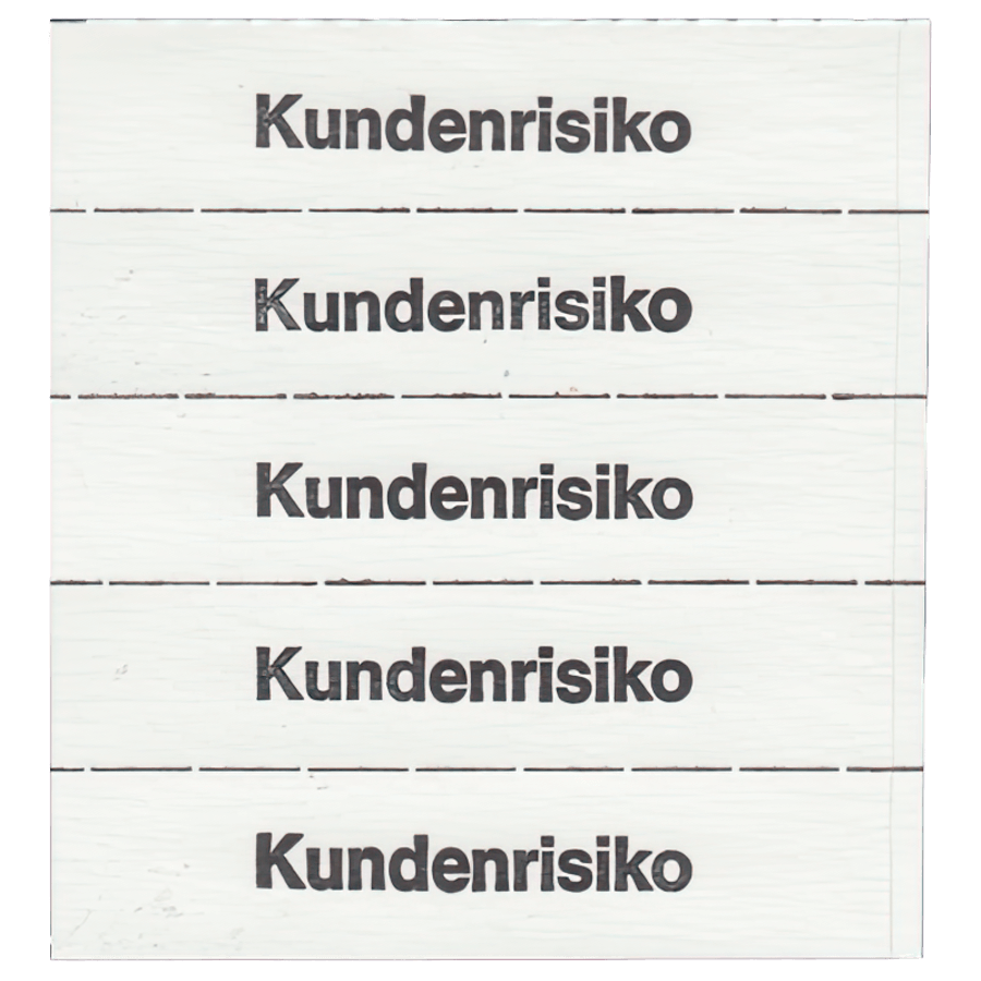 Markierungszettel `Kundenrisko` weiss geblockt a.100 Blatt=500 Abrisse